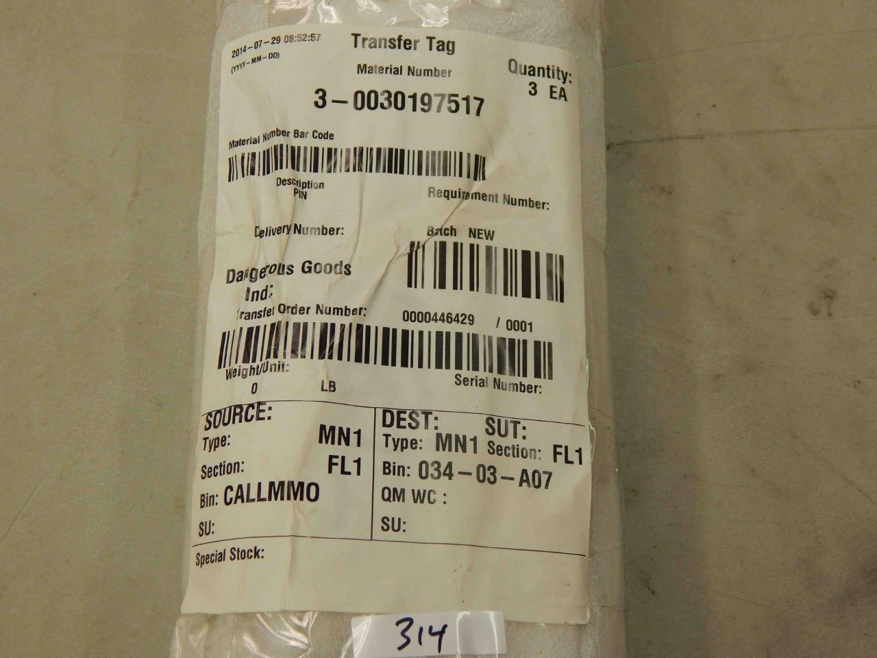 #314 Sandvik Coromant Hagemeyer Pin 3-0030197517 789 X028000X 4517999 >NEW - Image 3