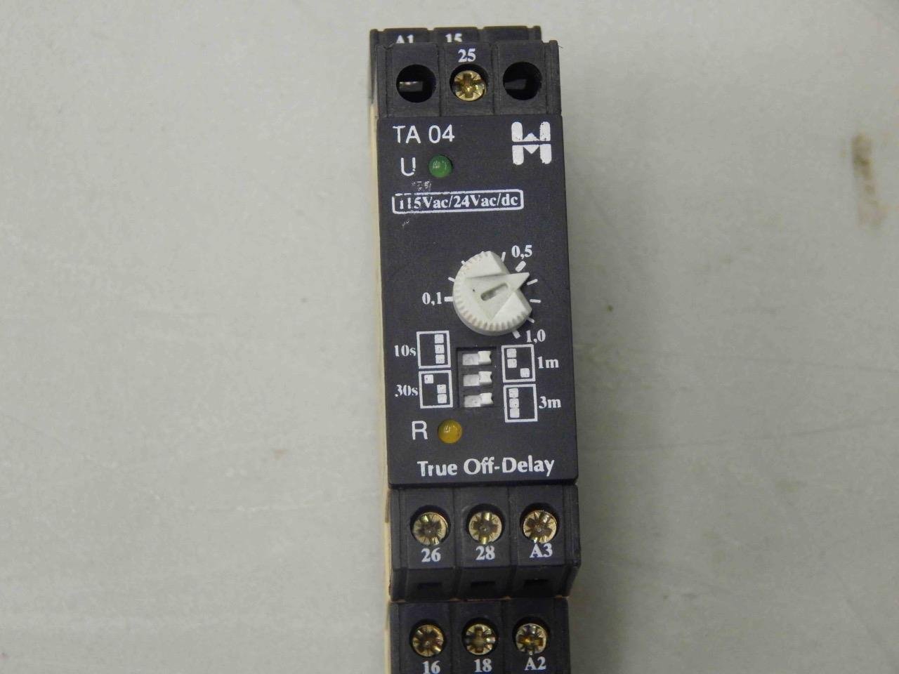 83 Hiquel TA 04 U 115Vac / 24Vac/DC 0,1 1,0 True Off Delay Timer