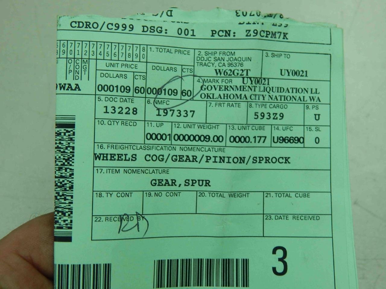 Dana 7521006, 3020-00-752-1006 Transmission Gear Spur - Image 4