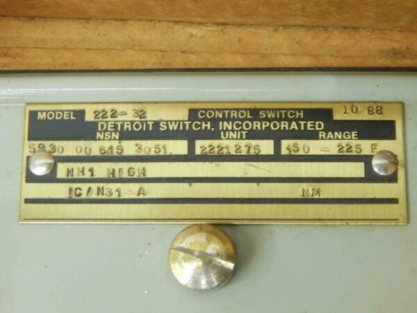 Detroit Switch 222-32NH1-2221275, 5930006153051 Thermostatic Switch - Image 5