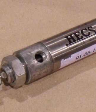 HECS Inc Pneumatic Air Cylinder  Shaft 5/16"  Stroke 2"  Bore 1-1/8"  Ports 3/8"