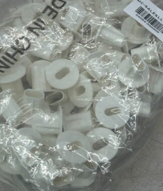 (LOT OF 100) WHITE, DUAL FEED THRU BUSHING, DUAL, RG6, CABLE KNOCKOUT