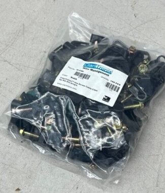 100 PACK - Black Flex Clips for Single Coax Cable Wire Mount Coaxial RG6, RG59