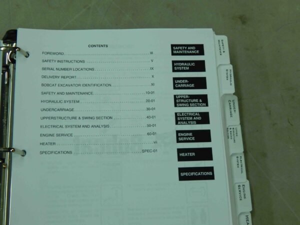 Bobcat  320 322 PN# 6902668 G Series Hydraulic Excavator Service Manual #6205 - Image 7