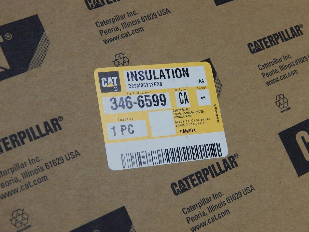 CAT Caterpillar 346-6599 Thermal Insulation 2540-01-602-4852 >NEW – MC ...