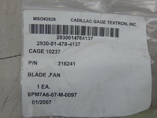 Cadillac Gage Textron 216241, 2930014784137 Fan Blade - Image 6