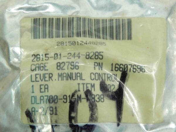 Fairbanks Morse 16607696, 2815012448285 Manual Control Lever - Image 3