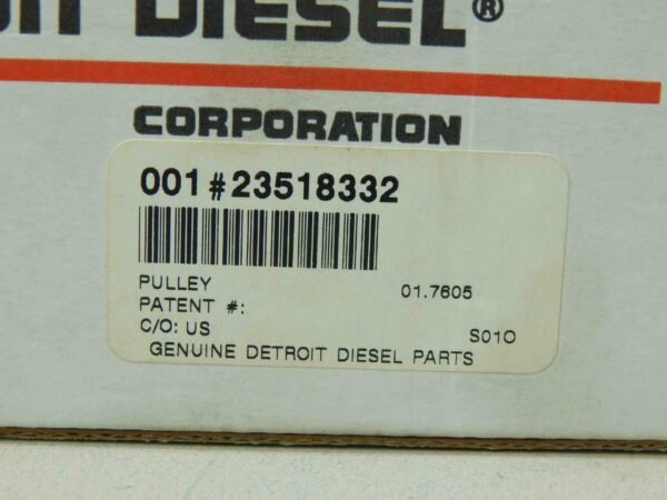 Genuine Detroit Diesel 23518332 Serpentine Belt Pulley, 12 Groove, Series 50 - Image 3