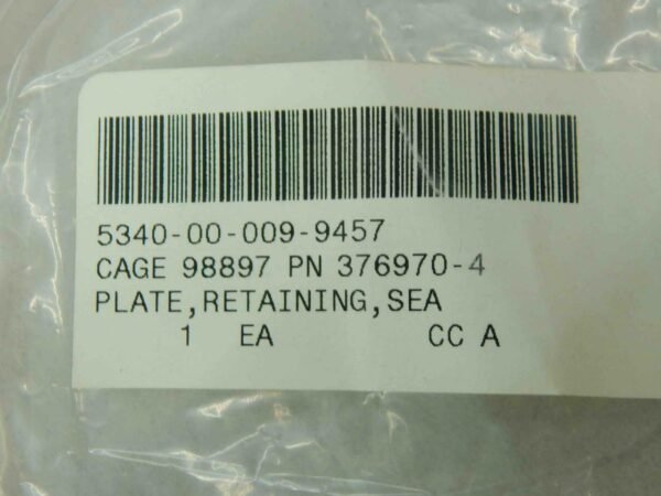 Lockheed Martin 376970-4, 5340-00-009-9457 Retaining Plate - Image 4