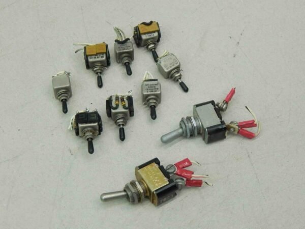 Mixed Lot of 10 Toggle Switch  8x Monetary 3 Position Return-To-Center 2x On/Off