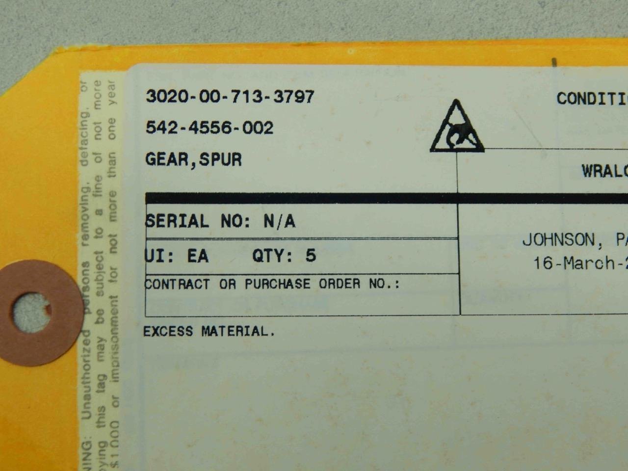 Rockwell 542-4556-002, 3020007133797, Spur Gear - Image 2