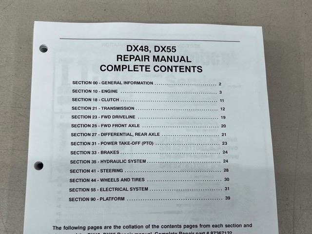 #6228 SM-Case, IH DX48, DX55, Tractor Service Repair Manual, 87367137 - Image 2