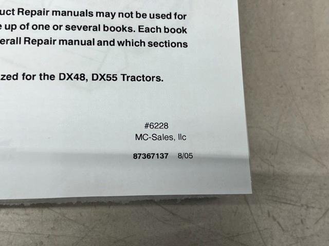 #6228 SM-Case, IH DX48, DX55, Tractor Service Repair Manual, 87367137 - Image 3
