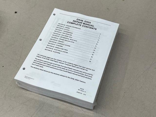 #6228 SM-Case, IH DX48, DX55, Tractor Service Repair Manual, 87367137