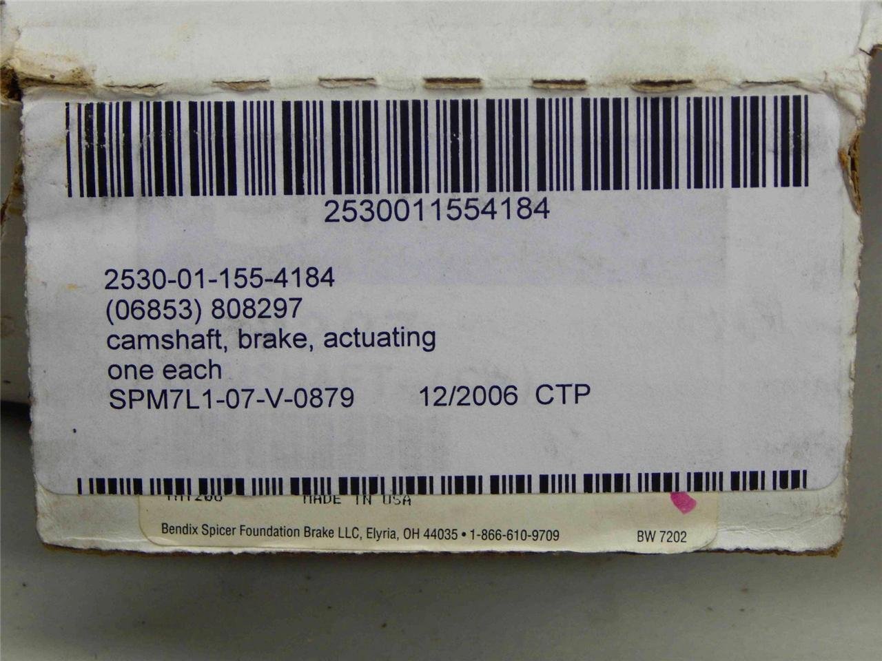 Bendix Actuating Brake Shoe Camshaft 808297 1000840 2530-01-155-4184 NEW - Image 4
