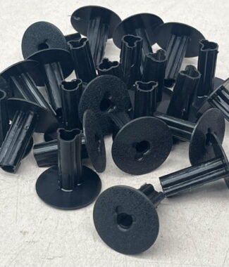 (LOT OF 25) SINGLE FEED THRU BUSHING FOR RG-6 CABLE / BLACK