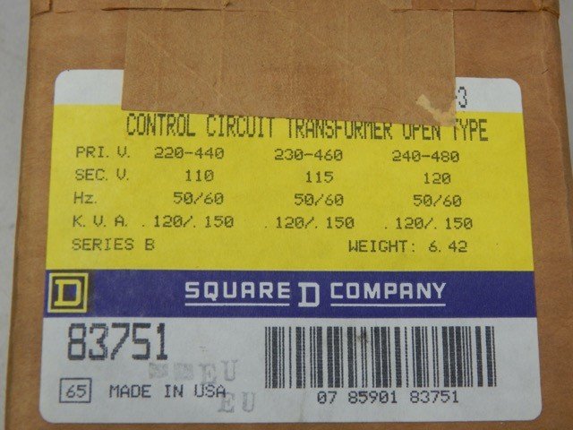Square D 9070E03, 5950004709251, Transformer 150VA, .150KVA, 230-460V 115V - Image 5