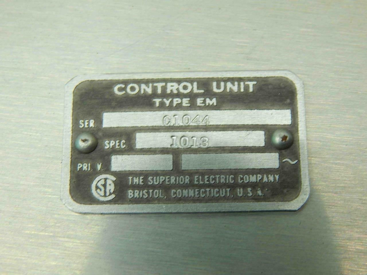 Superior Electric C-1044 Control Unit #01382 - Image 4