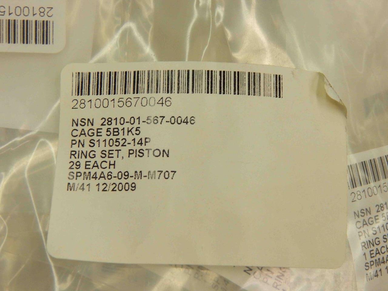 Trelleborg Sealing Solutions S11052-14P, 2810015670046 Piston Ring Set #250 - Image 2