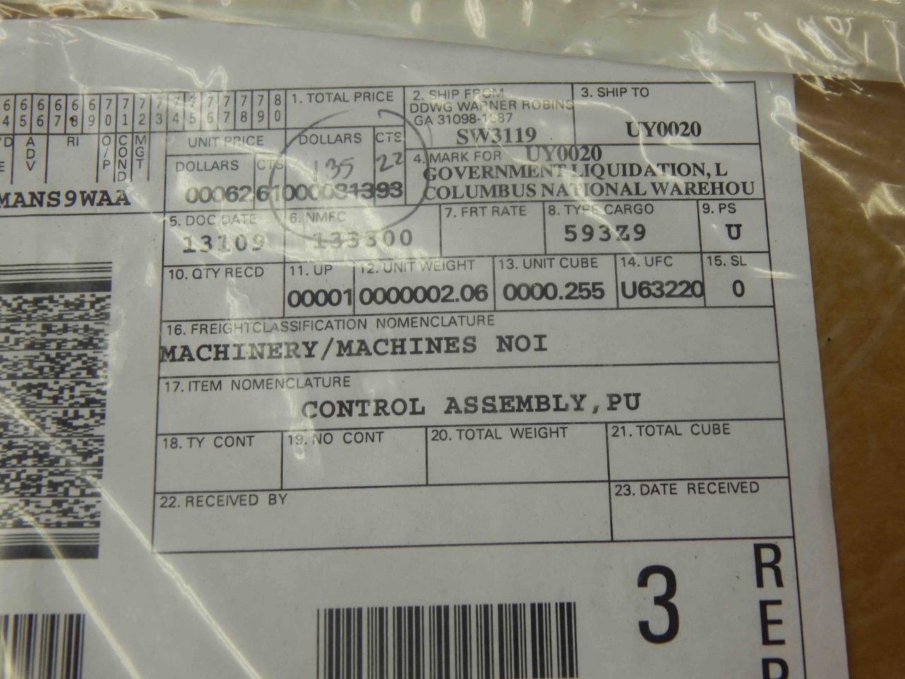 #202 BAE 11689520-6 2990-01-223-3736 Push Pull Control Assembly NEW - Image 4
