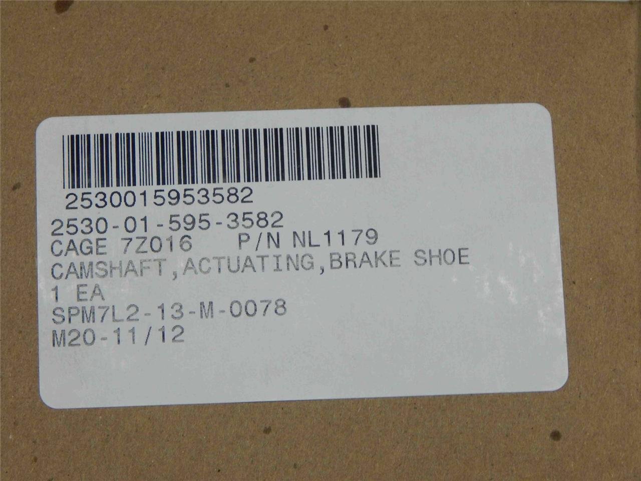 Camshaft Actuating Brake Shoe NL1179 2530-01-595-3582 NEW - Image 3