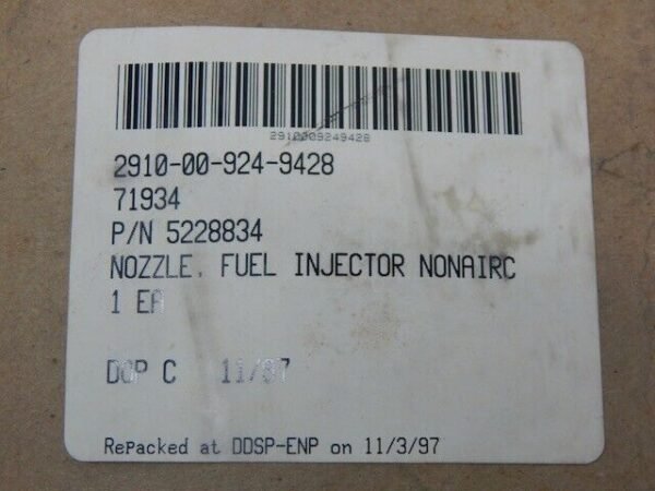 Detroit Diesel 5228834, 2910009249428, Fuel Injector, M55 - Image 8