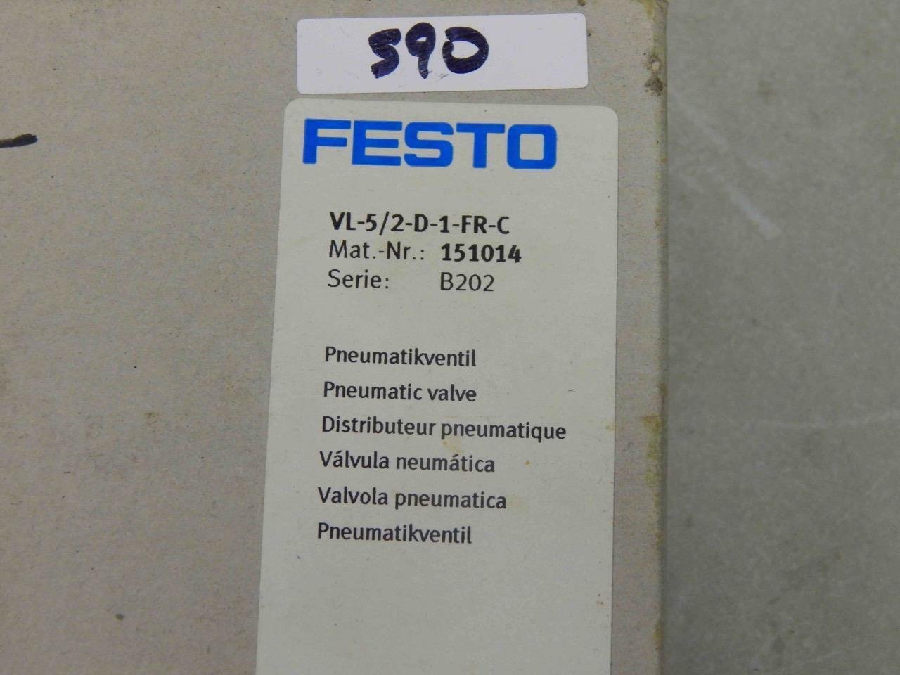 Festo VL-5/2-D-1-FR-C 151014 Pneumatic Valve - New - Image 2