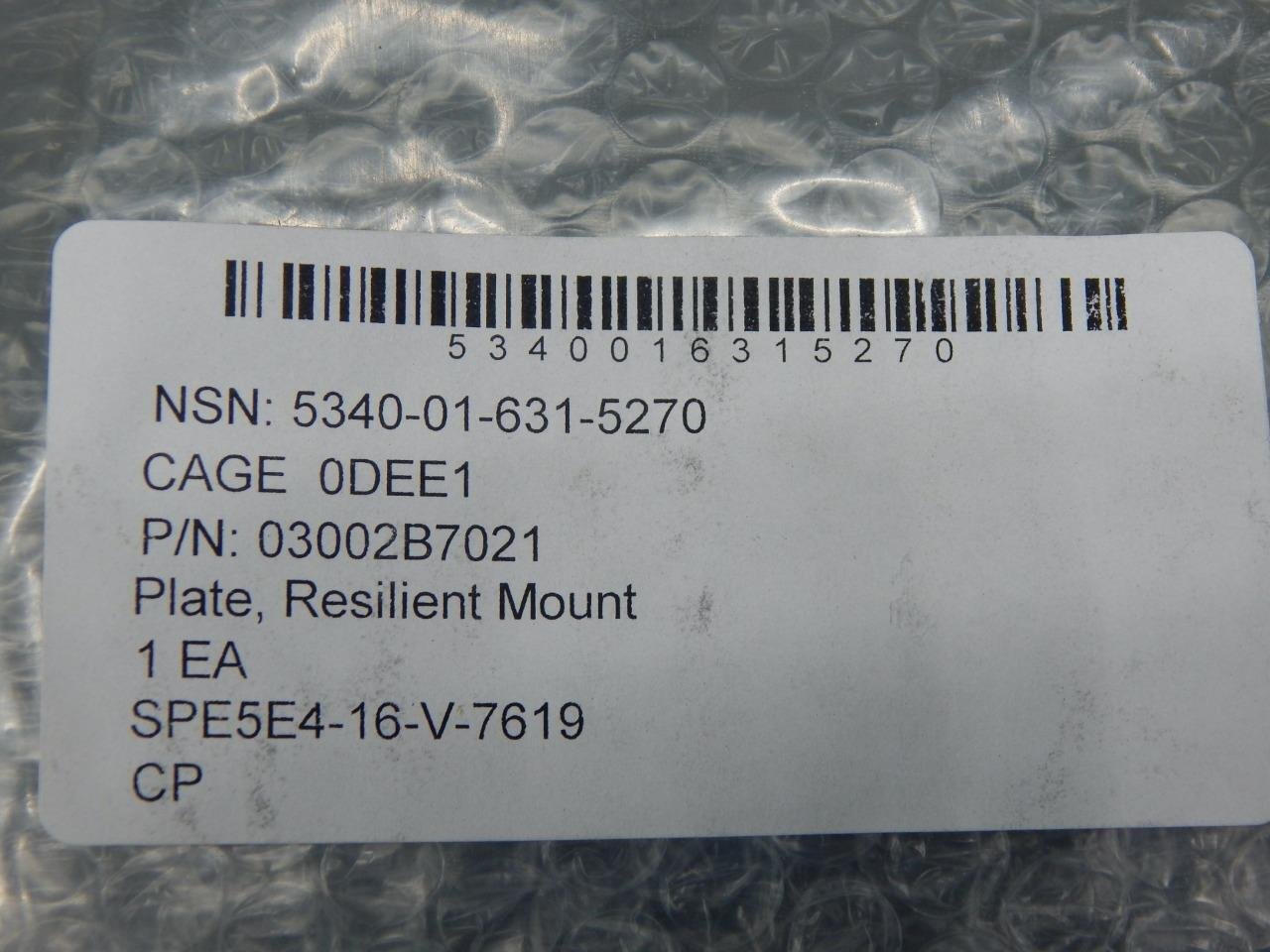 Marine Corps 03002B7021, 5340016315270, Resilient Mount Plate - Image 5