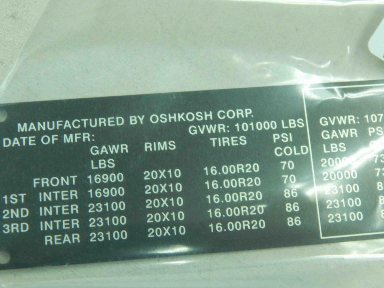 OSHKOSH 3842220, 7690015988219 LABELS - Image 5