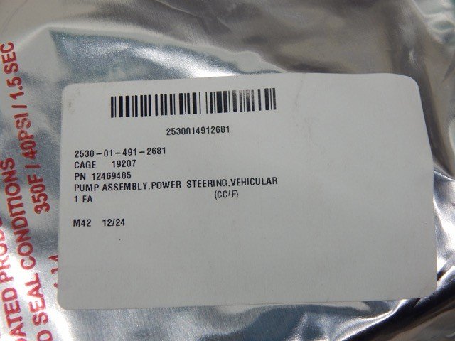 TACOM 12469485, 2530014912681, HMMWV Humvee Power Steering Pump Assembly - Image 4