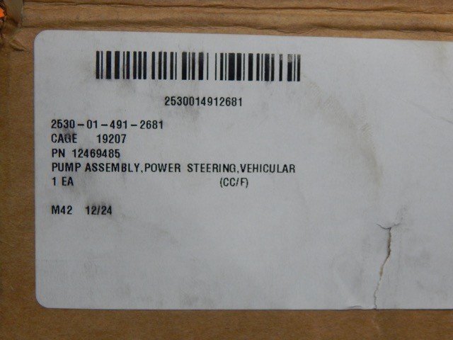 TACOM 12469485, 2530014912681, HMMWV Humvee Power Steering Pump Assembly - Image 5