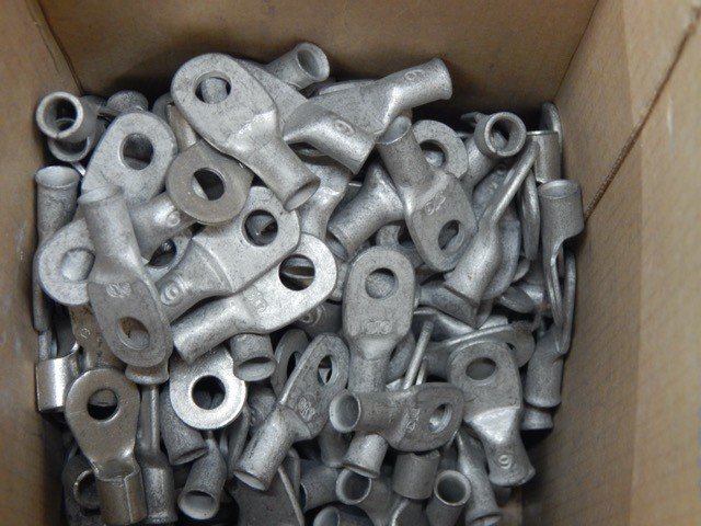 Waytek 001207V003, 36471 Standard Tinned Copper Eyelet, ¼" Stud, 6 Gauge