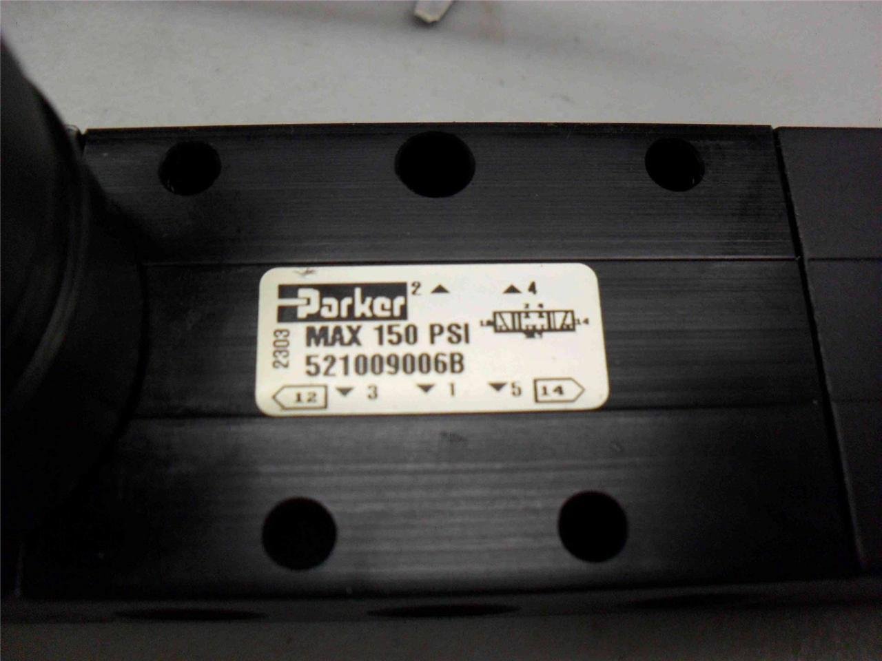 #106 Parker 521009006B 150PSI Valve w/ 2x coils 24vdc - 7L111C2 NEW - Image 3