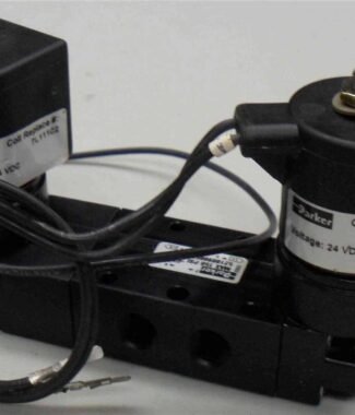 #106 Parker 521009006B 150PSI Valve w/ 2x coils 24vdc - 7L111C2 NEW