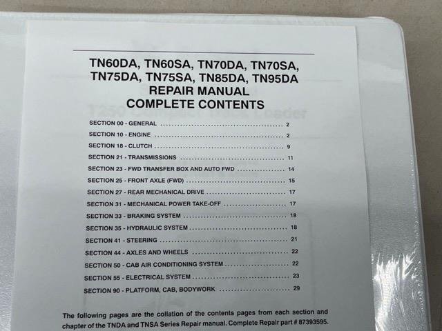 #6227 New Holland TN60DA, TN60SA, TN70DA, TN70SA, TN75DA, Service Manual - Image 3