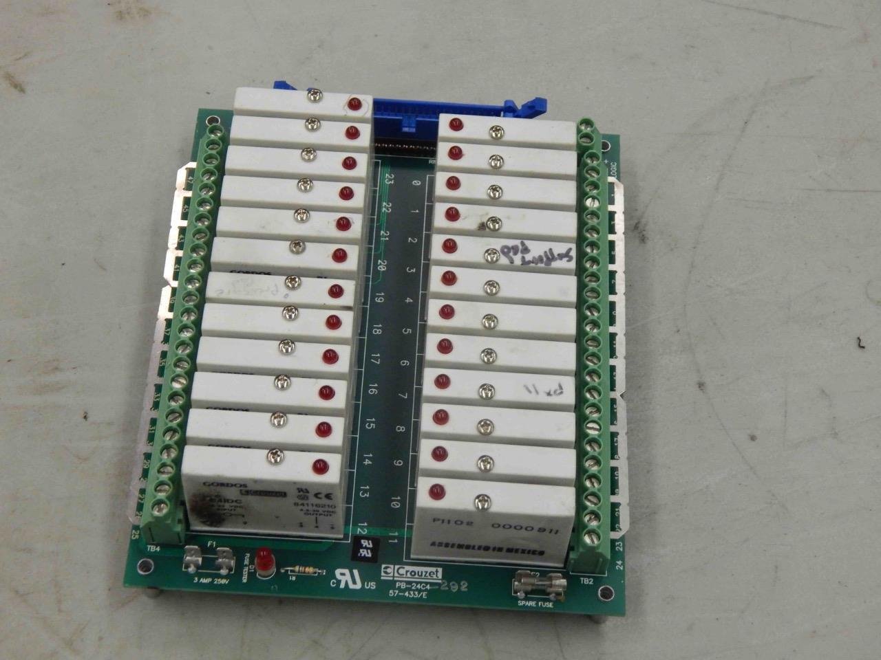 #918 Crouzet PB-24C4-292 + Gordos C4IDC (x24) PC Circuit Board Module - Image 4