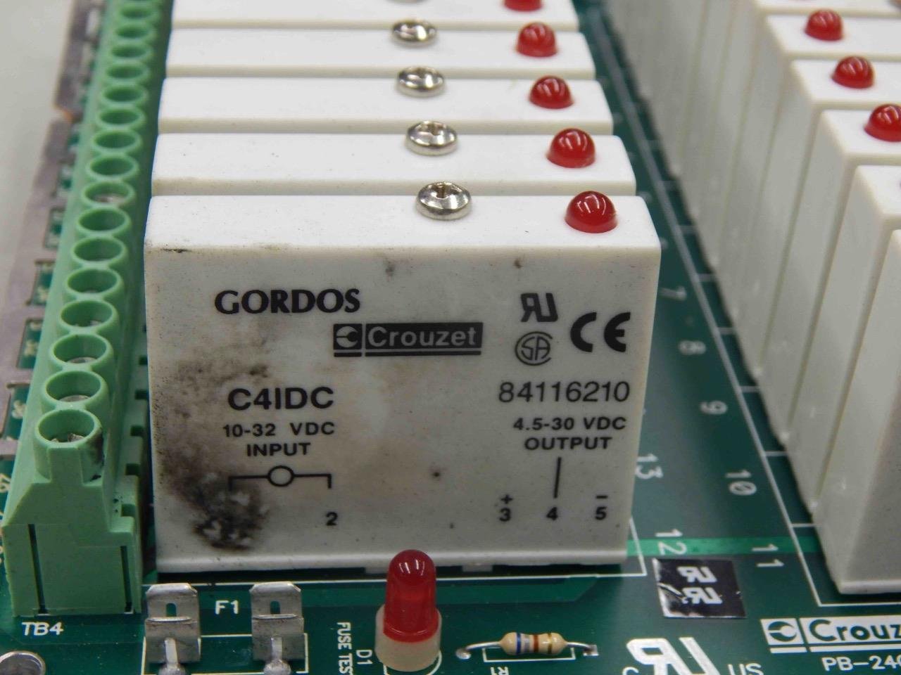 #918 Crouzet PB-24C4-292 + Gordos C4IDC (x24) PC Circuit Board Module - Image 5