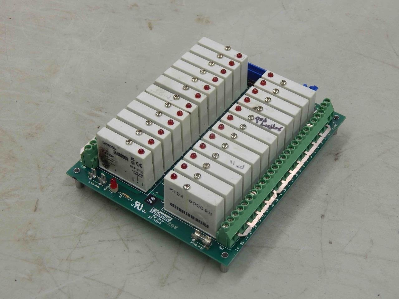 #918 Crouzet PB-24C4-292 + Gordos C4IDC (x24) PC Circuit Board Module