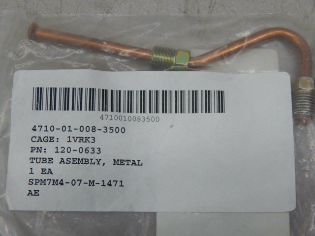 Cummins, Onan 120-0633 4710010083500 Oil Line, Metal Tube Assembly - Image 4