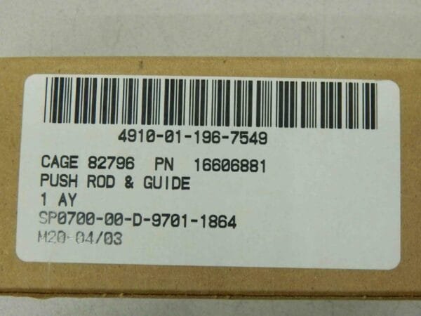 Fairbanks Morse 16606881, 4910011967549 Push Rod And Guide - Image 3