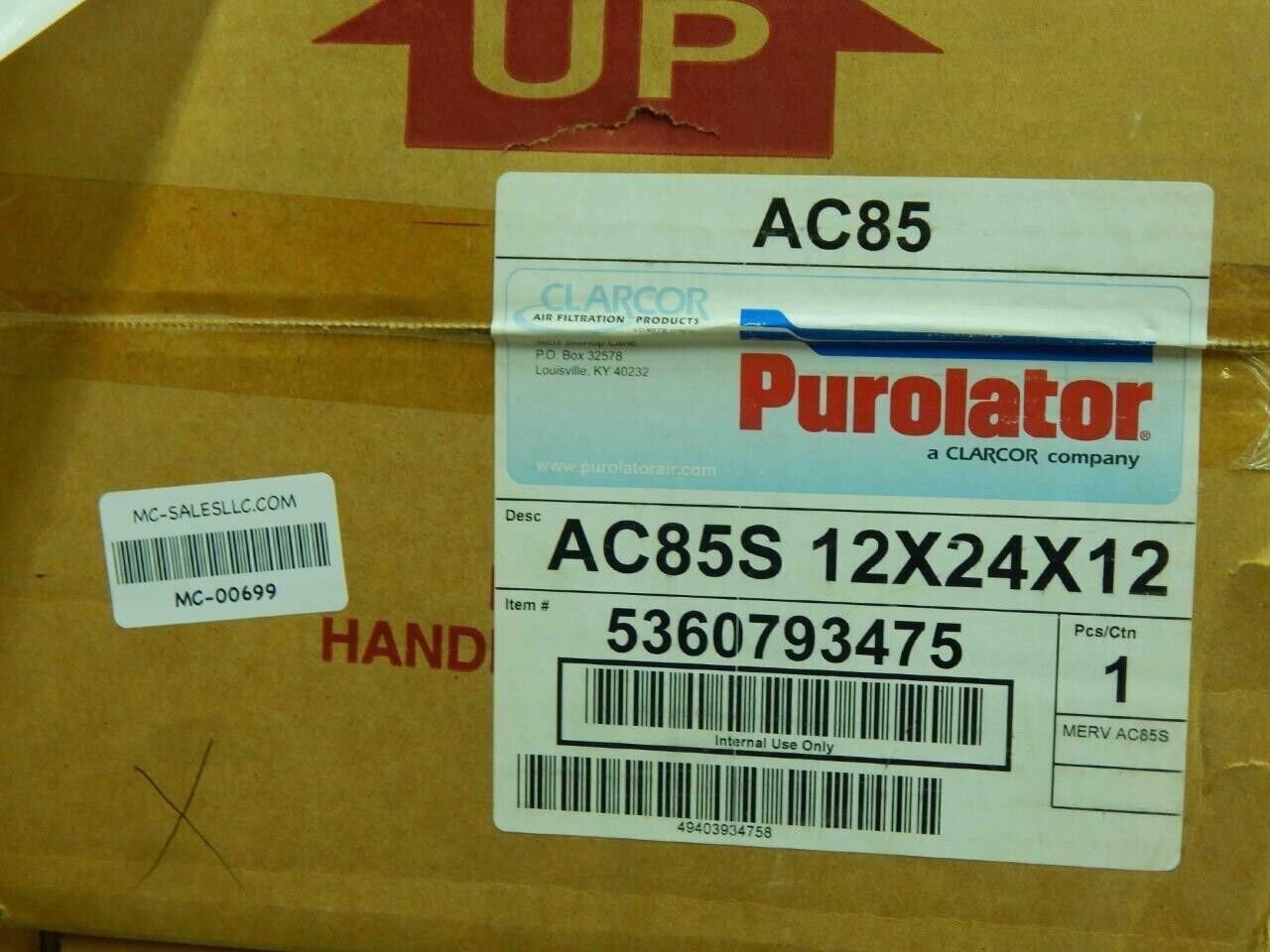 Purolator 49403934758 FB461371584085 AC85S 12X24X12 Air Filter - Image 4