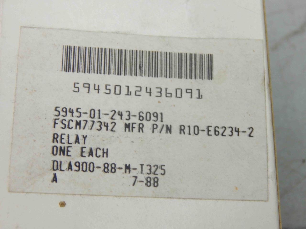 #134 Tyco R10-E6234-2 5945-01-243-6091 24Vdc Electromagnet Relay NEW - Image 3