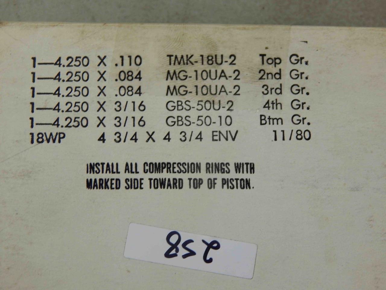 #258 Sealed Power E-375KC STD Piston Ring Set >NEW - Image 4