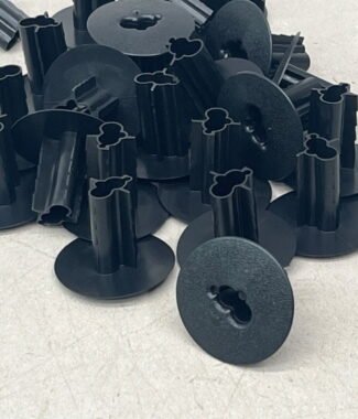 (LOT OF 25) DUAL FEED THRU BUSHING FOR RG-6 CABLE / BLACK CATV SATELLITE