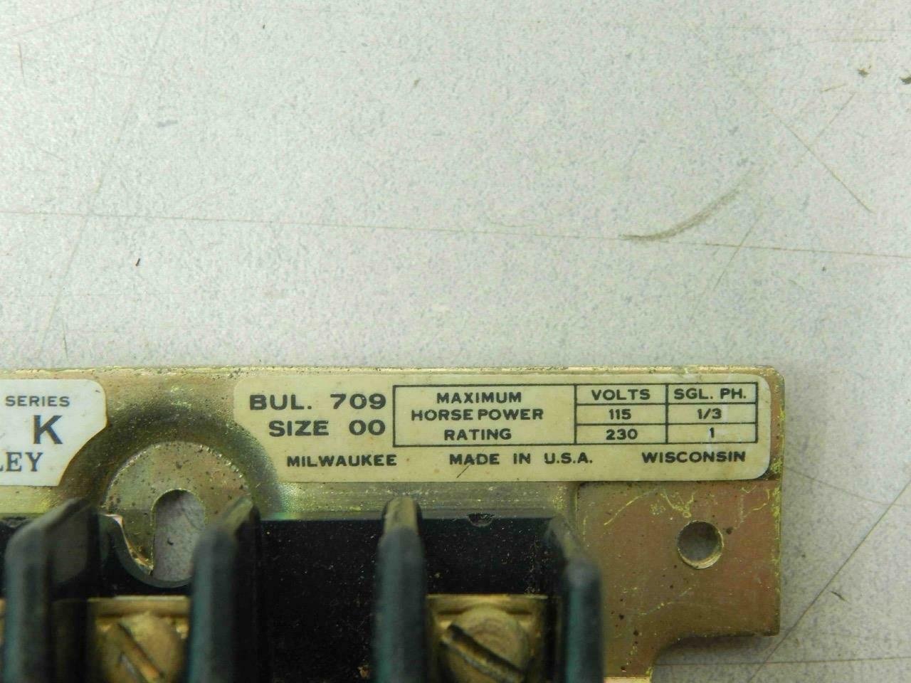 Allen Bradley 709-TOXD, Series K, Size 00, 120V Coil - Image 6