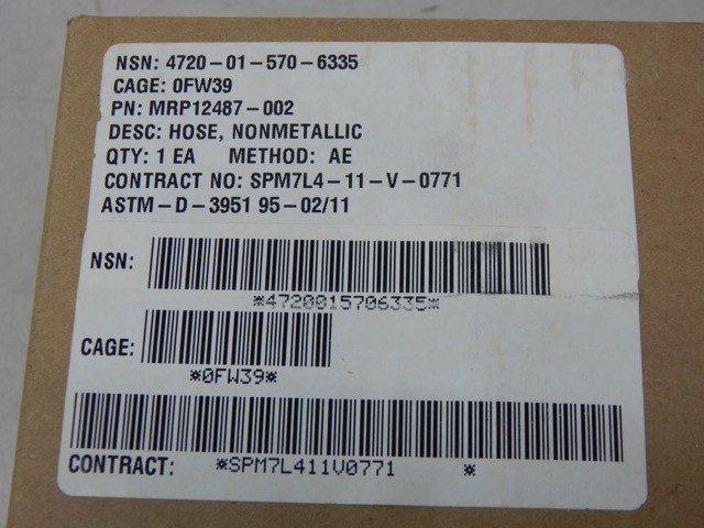 BAE MRP12487–002, 4720015706335, Non-Metallic Hose - Image 5