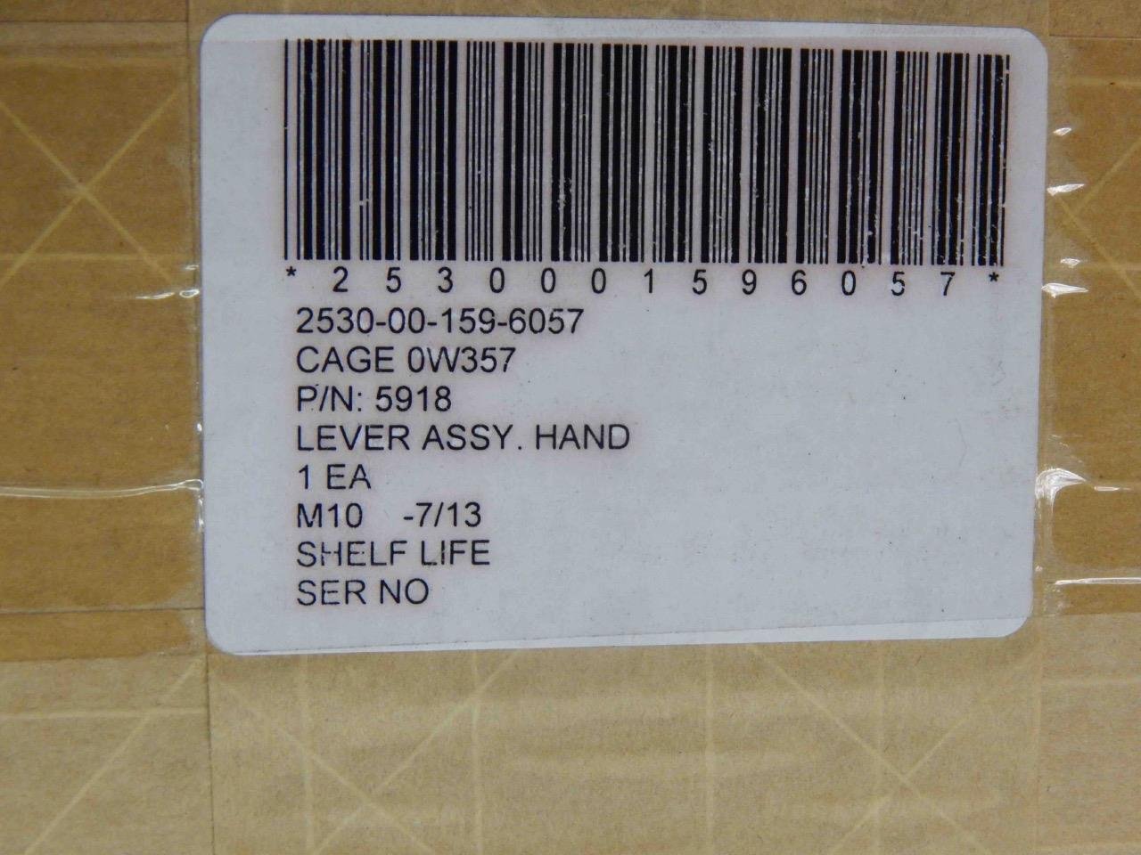 PDI 5918, 7-7064 2530-00-159-6057 Hand Brake Lever Assembly 19" x 2-½" - Image 2