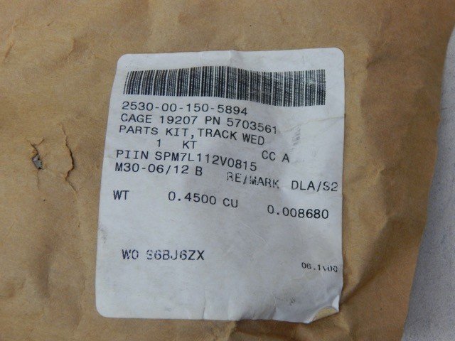 TACOM 5703561, 2530001505894, Track Wedge Parts Kit - Image 2
