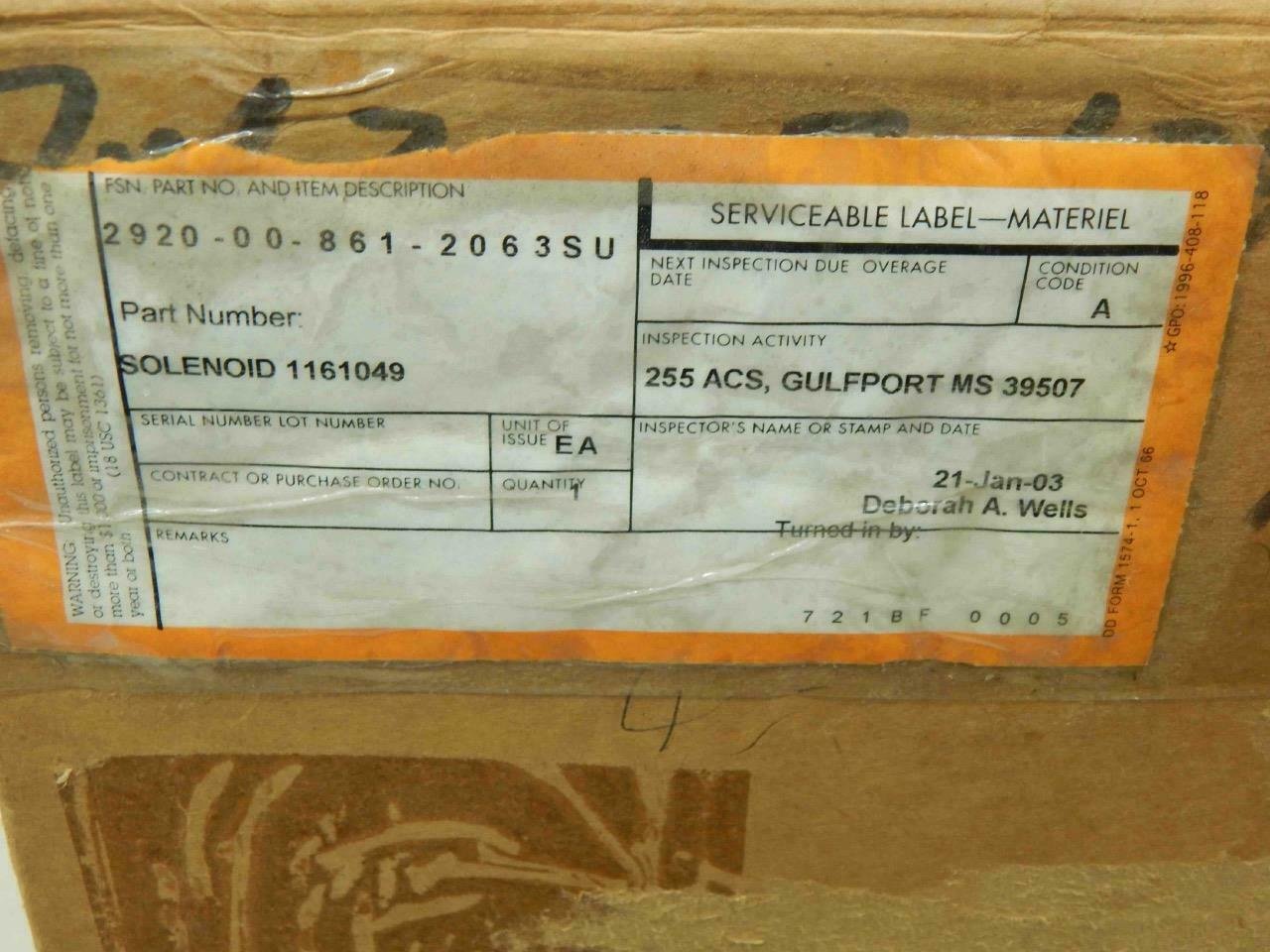 1161049, 2920008612063 Solenoid - Image 3