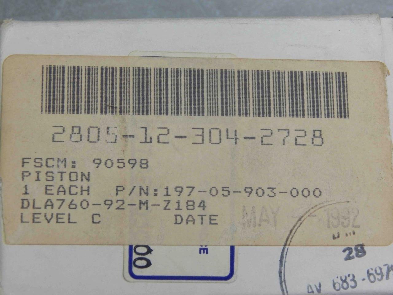 #198 JLO Motor Service 197-05-903-000 2805-12-304-2728 Piston NEW - Image 2